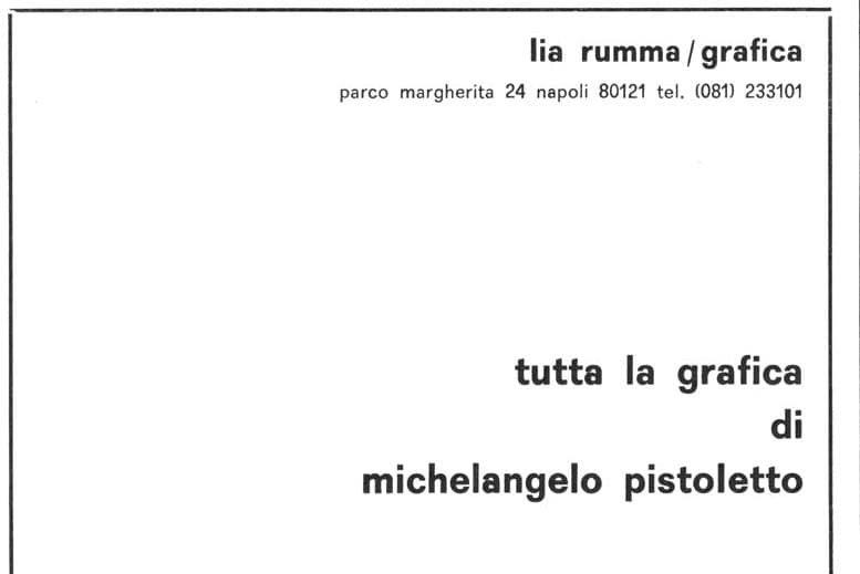 Tutta la grafica di Michelangelo Pistoletto